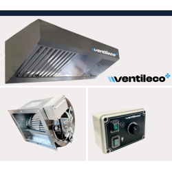 Pack COMPACTO de 1 a 2 m: campana + ventilador centrífugo + variador 220v